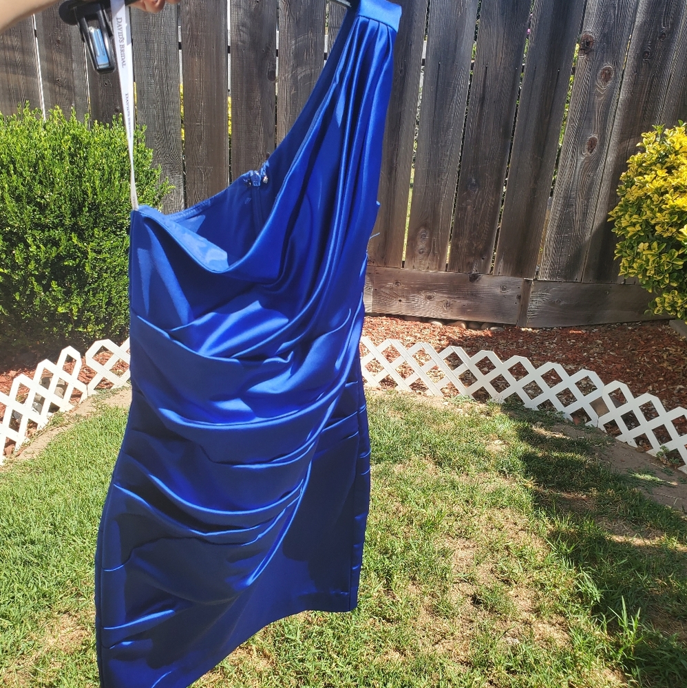 Sexy sz2 cobalt blueone shoulder mini